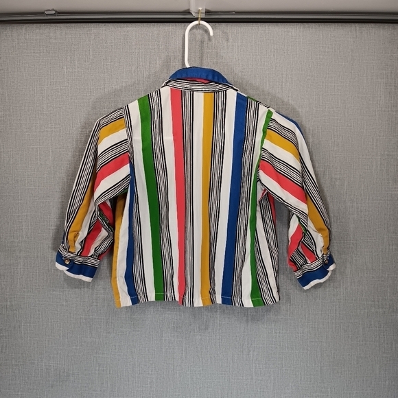 VTG RUTH of CAROLINA Girls Shirt Top Classic 1960s Rainbow Stripes Size Medium - Picture 5 of 7